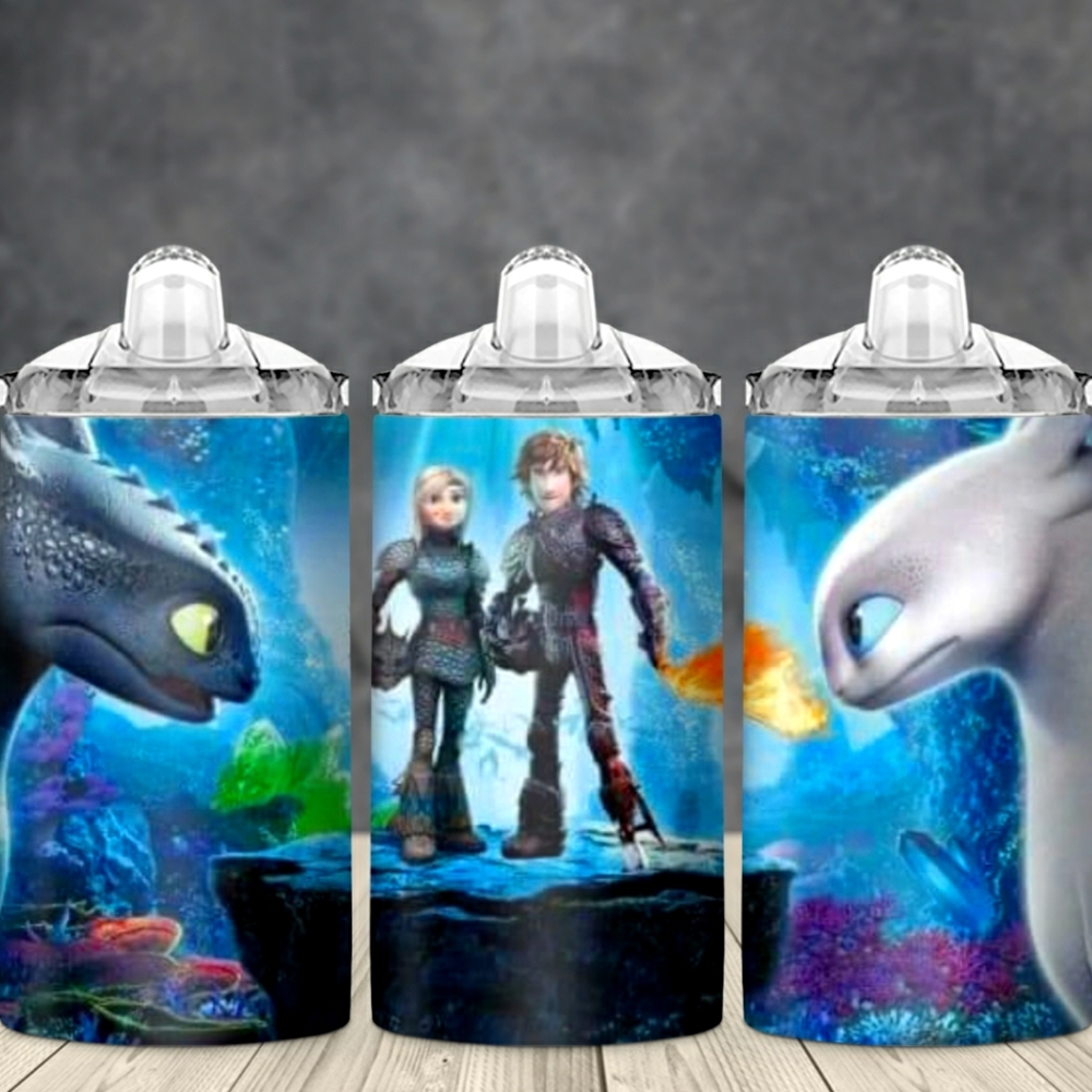 🎄✝️ CHRISTMAS SALE How to Train Your Dragon Sippy Cup with 2 lids and a straw